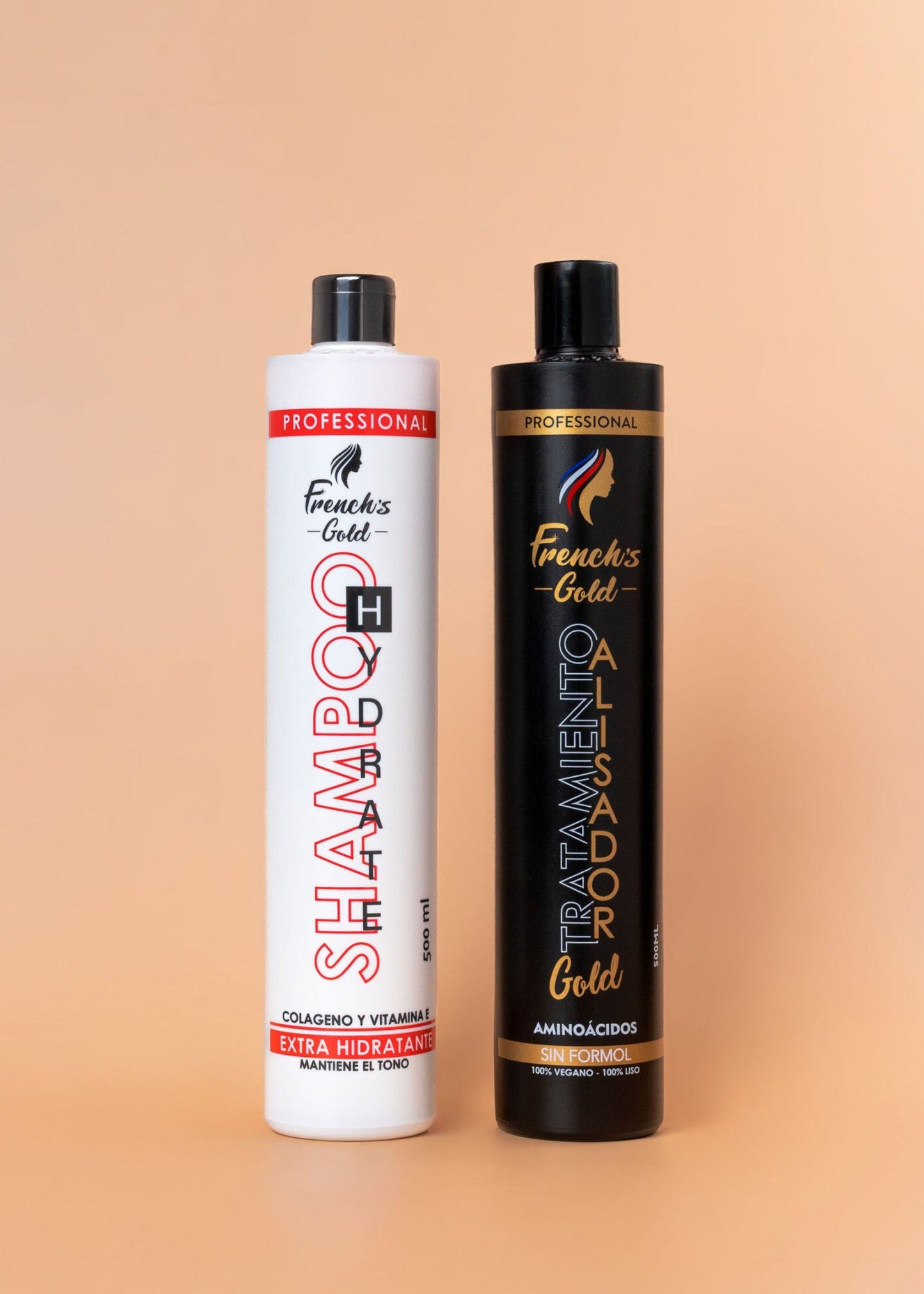 ❤️ Tratamiento Alisador Gold Rojos – 500 ml + Shampoo Rojos