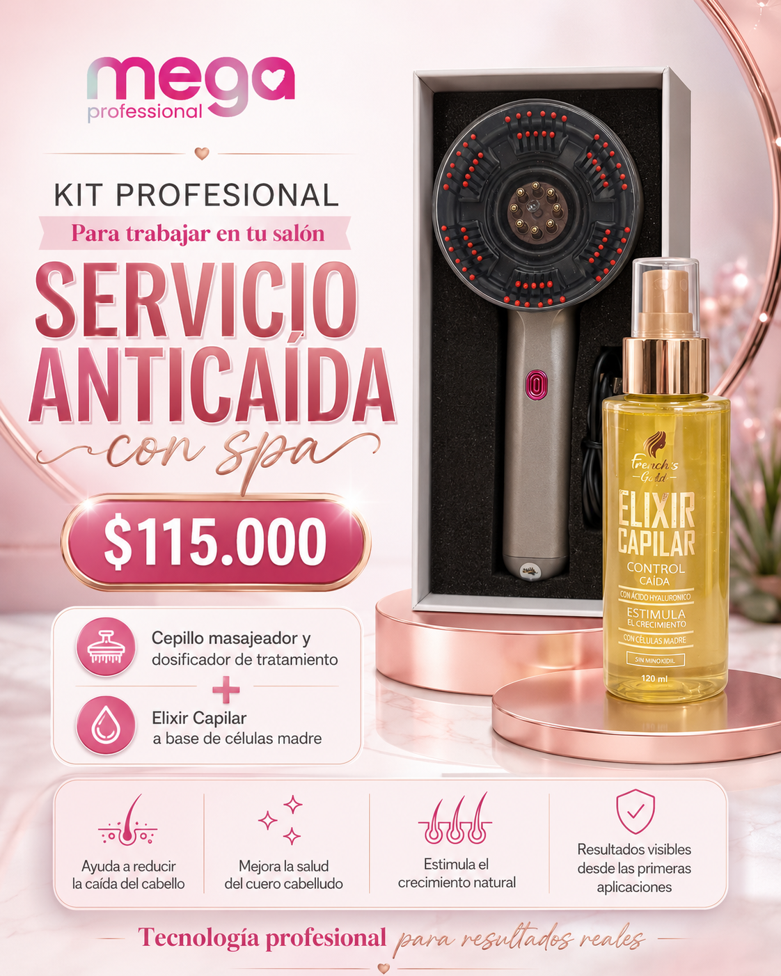 ✨ KIT PROFESIONAL SERVICIO ANTICAÍDA CON SPA ✨