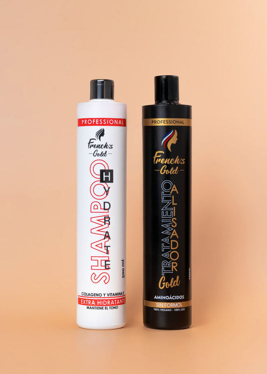 ❤️ Tratamiento Alisador Gold Rojos – 500 ml + Shampoo Rojos