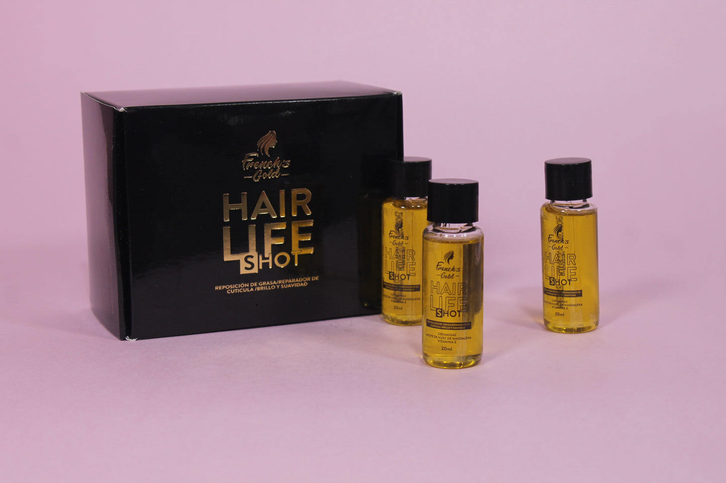 Ampollas Hair life shot amarilla x 20 ml