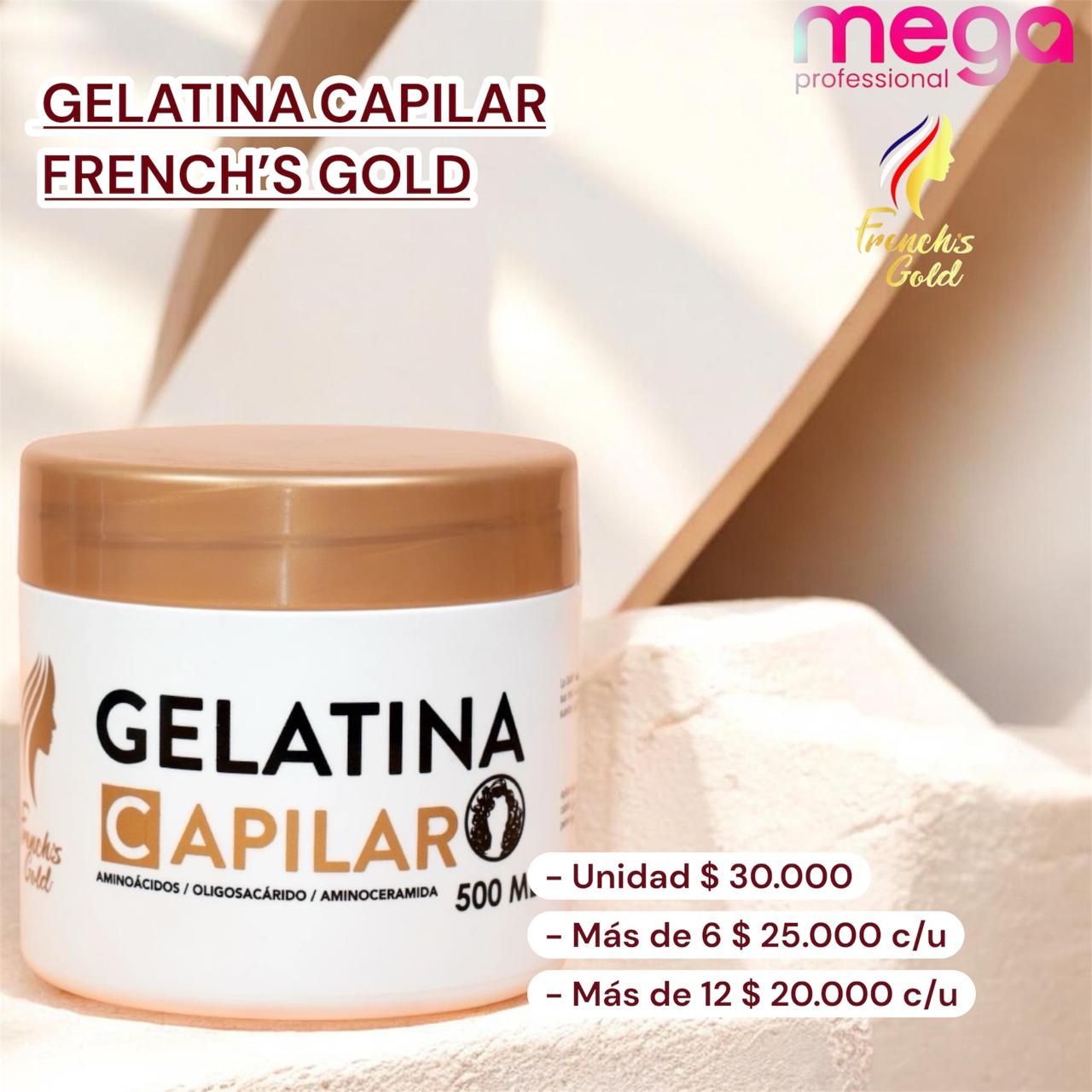 💫 Gelatina Capilar Rizos French’s Gold – 500 ml